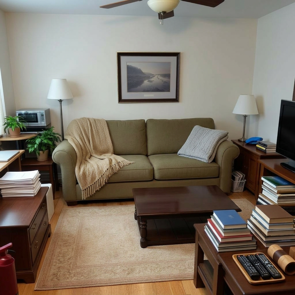Living room after cleaning